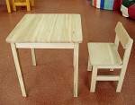 Комплект (ясень, бук) для детской комнаты (столик + стульчик)